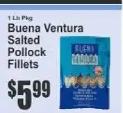 Key Food Buena Ventura Salted Pollock Fillets offer