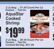 Key Food AquaStar Cooked Shrimp offer