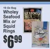 Key Food Wholey Seafood Mix or Squid Rings offer