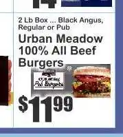 Key Food Urban Meadow 100% All Beef Burgers offer