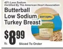 Key Food Butterball Low Sodium Turkey Breast offer