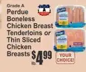 Key Food Perdue Boneless Chicken Breast Tenderloins or Thin Sliced Chicken Breasts offer