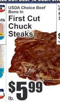 Key Food First Cut Chuck Steaks offer