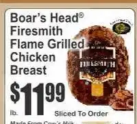 Key Food Boar's Head Firesmith Flame Grilled Chicken Breast offer
