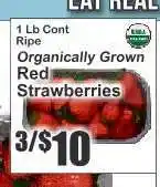 Key Food Organically Grown Red Strawberries offer