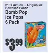 Key Food Bomb Pop Ice Pops 6 Pack offer