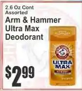 Key Food Arm & Hammer Ultra Max Deodorant offer