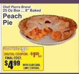 Key Food Peach Pie offer