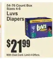 Key Food Luvs Diapers offer