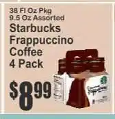 Key Food Starbucks Frappuccino Coffee 4 Pack offer