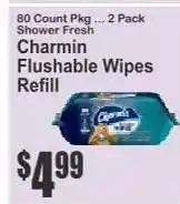 Key Food Charmin Flushable Wipes Refill offer