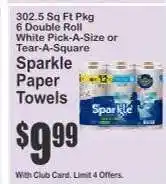 Key Food Sparkle Paper Towels offer
