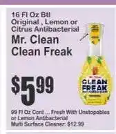 Key Food Mr. Clean Clean Freak offer