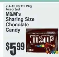 Key Food M&M's Sharing Size Chocolate Candy offer