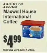 Key Food Maxwell House International Coffee offer