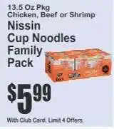 Key Food Nissin Cup Noodles Family Pack offer