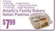 Key Food Amello's Family Bakery Italian Pastries offer