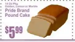 Key Food Pride Brand Pound Cake offer