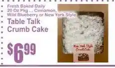 Key Food Table Talk Crumb Cake offer