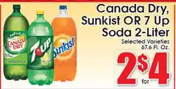Supremo Foods Inc Canada Dry, Sunkist OR 7 Up Soda offer
