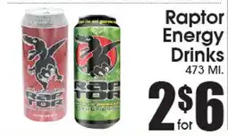 Supremo Foods Inc Raptor Energy Drinks offer