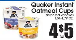 Supremo Foods Inc Quaker Instant Oatmeal Cups offer
