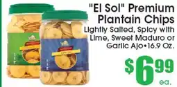 Supremo Foods Inc El Sol Premium Plantain Chips offer