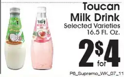 Supremo Foods Inc Toucan Milk Drink offer