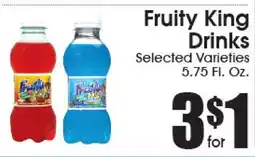 Supremo Foods Inc Fruity King Drinks offer