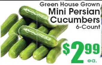 Supremo Foods Inc Green House Grown Mini Persian Cucumbers offer