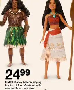 Target Mattel Disney Moana singing fashion doll or Maui doll with removable accessories offer