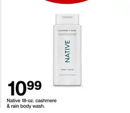 Target Native 18-oz. cashmere & rain body wash offer