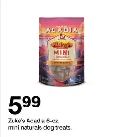 Target Zuke's Acadia 6-oz. mini naturals dog treats offer