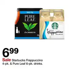 Target Starbucks Frappuccino 4-pk. & Pure Leaf 6-pk. drinks offer