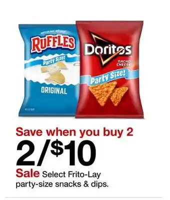 Target Select Frito-Lay party-size snacks & dips offer