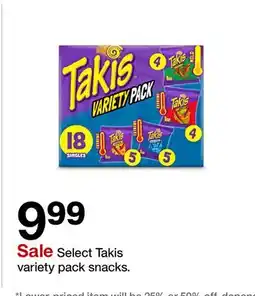 Target Select Takis variety pack snacks offer
