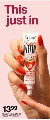 Target Vacation 0.2-oz. SPF 30 Classic Whip lip balm offer