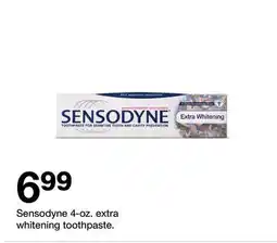 Target Sensodyne 4-oz. extra whitening toothpaste offer