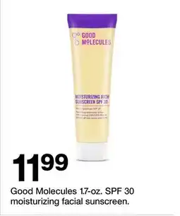 Target Good Molecules 1.7-oz. SPF 30 moisturizing facial sunscreen offer