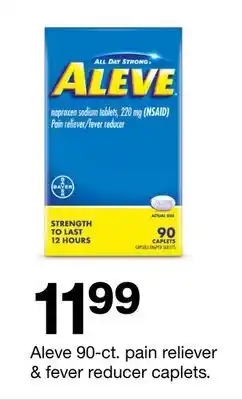 Target Aleve 90-ct. pain reliever & fever reducer caplets offer