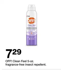 Target OFF! Clean Feel 5-oz. fragrance-free insect repellent offer