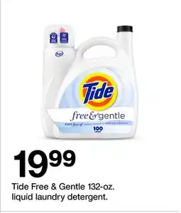 Target Tide Free & Gentle 132-oz. liquid laundry detergent offer