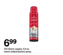 Target Old Spice Legacy men's antiperspirant spray offer