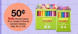 Target Mondo Llama 10 CT broad or fine tip colored markers offer