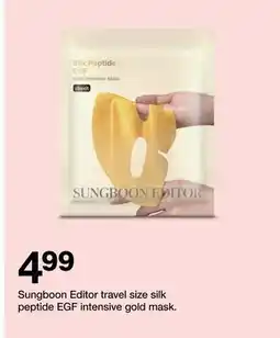 Target Sungboon Editor travel size silk peptide EGF intensive gold mask offer