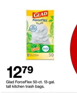 Target Glad ForceFlex 50-ct. 13-gal. tall kitchen trash bags offer