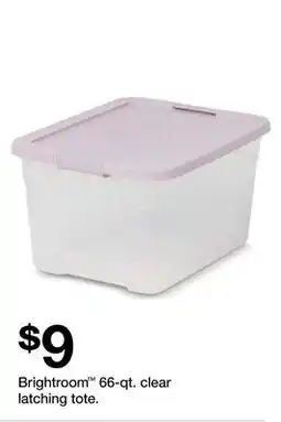 Target Brightroom 66-qt. clear latching tote offer