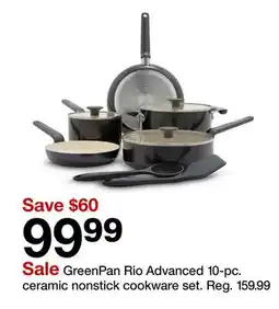 Target GreenPan Rio Advanced 10-pc. ceramic nonstick cookware set offer