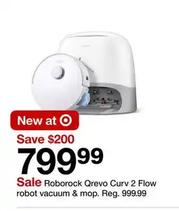Target Roborock Qrevo Curv 2 Flow robot vacuum & mop offer