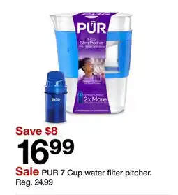 Target PUR 7 Cup water filter pitcher offer